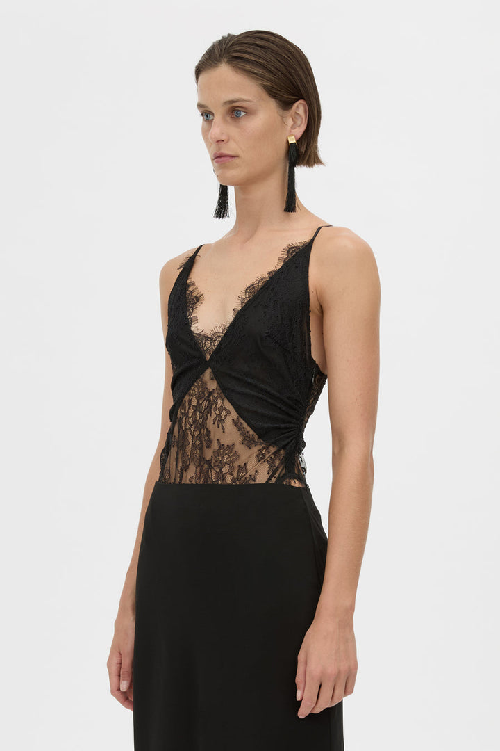 Cora Lace Trim Pencil Skirt