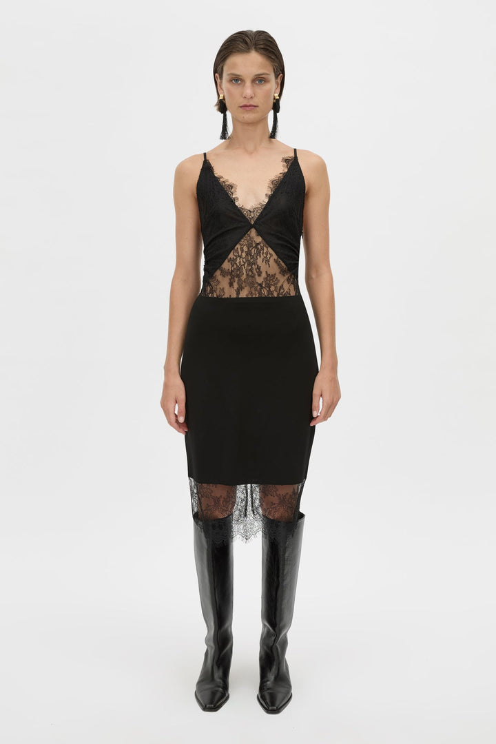 Cora V Neck Lace Bodysuit
