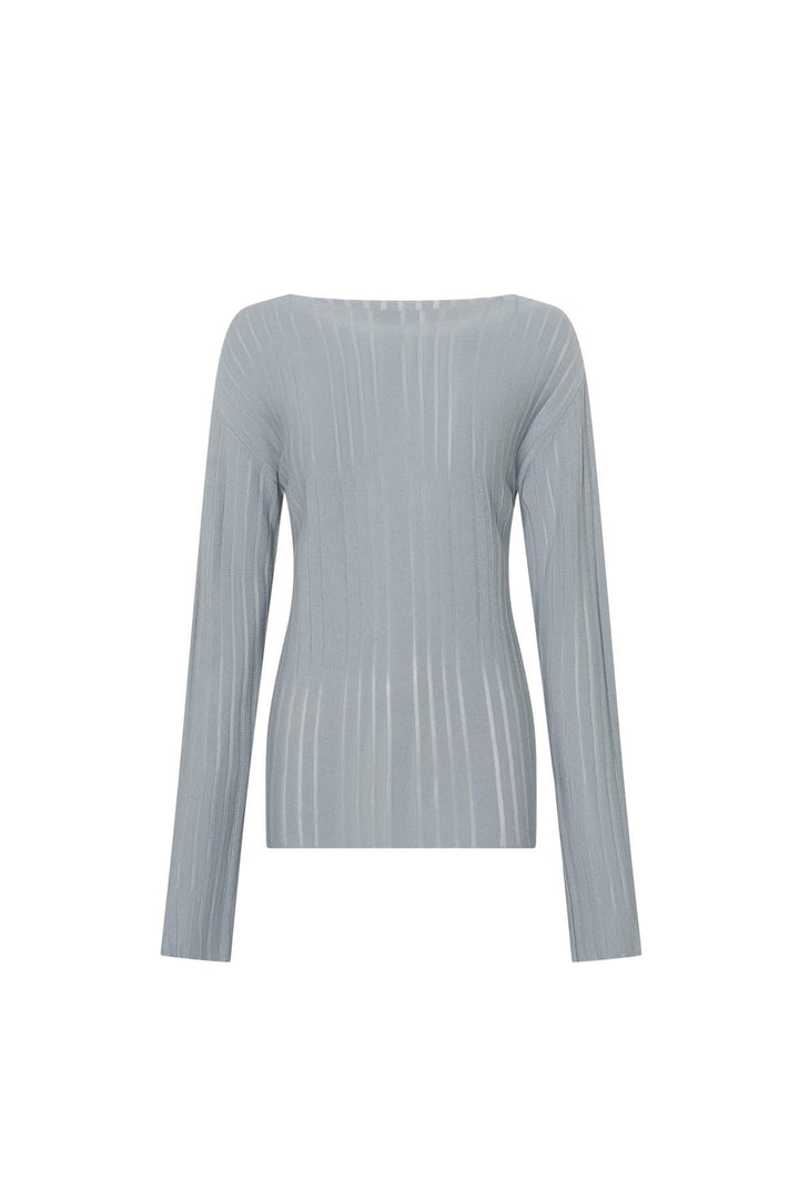 Danielle Knit Top - Misty Blue