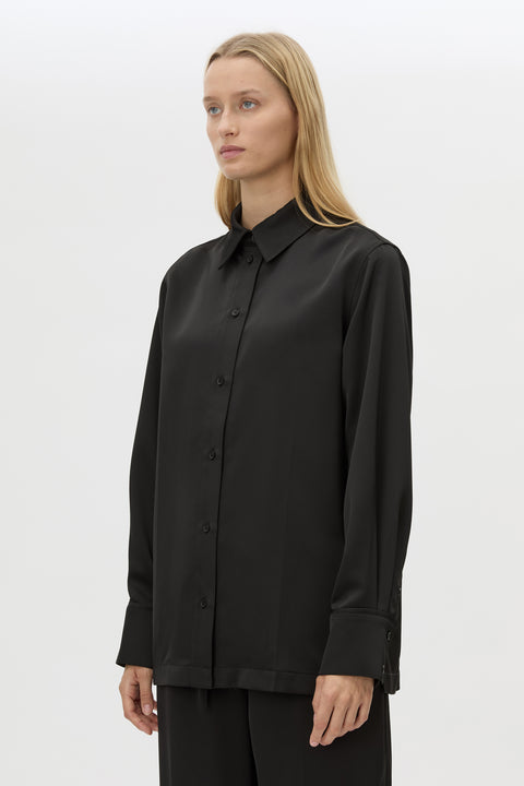 GROUND SATIN LONG SLEEVE SHIRT
