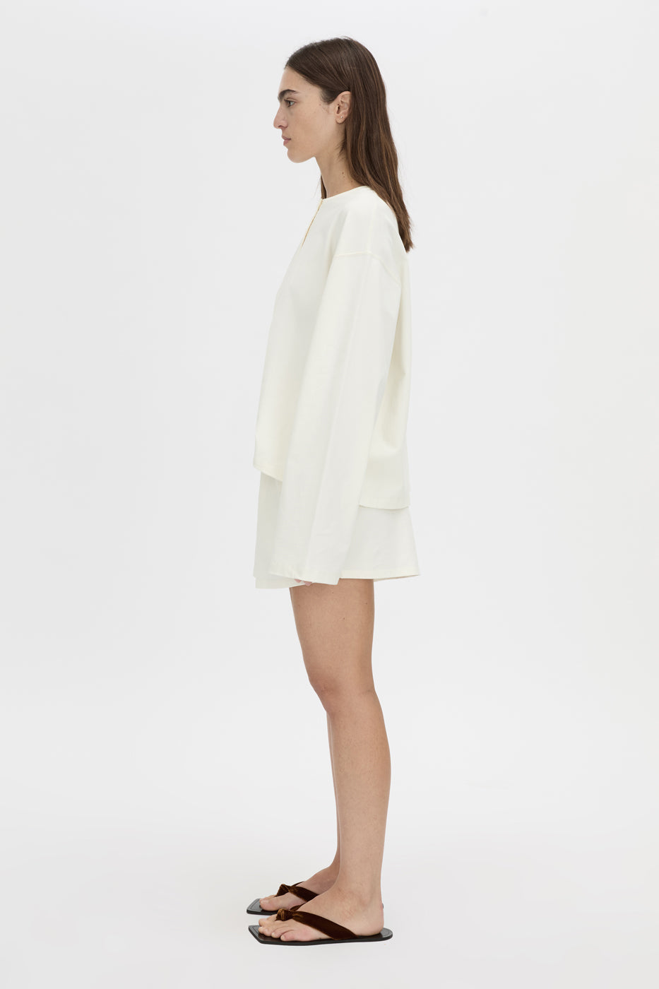 MARIS LONG SLEEVE TEE - SOFT WHITE
