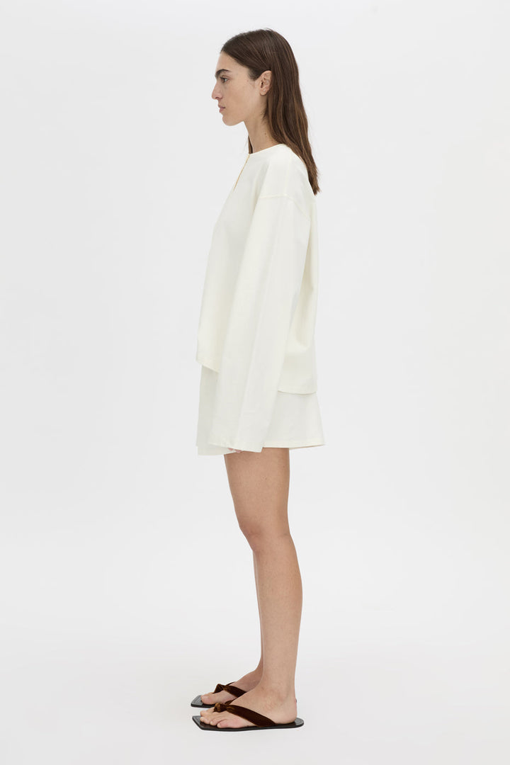 MARIS LONG SLEEVE TEE - SOFT WHITE