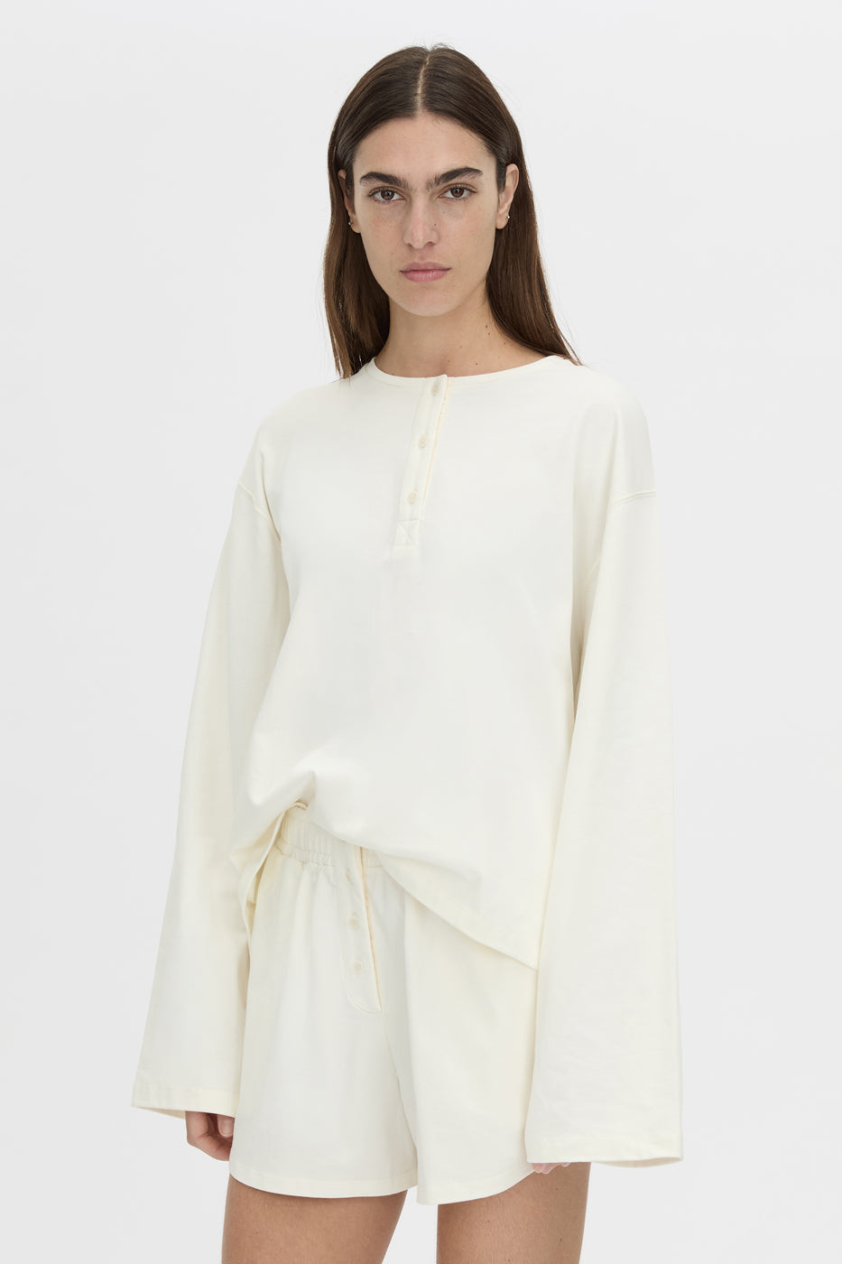 MARIS LONG SLEEVE TEE - SOFT WHITE