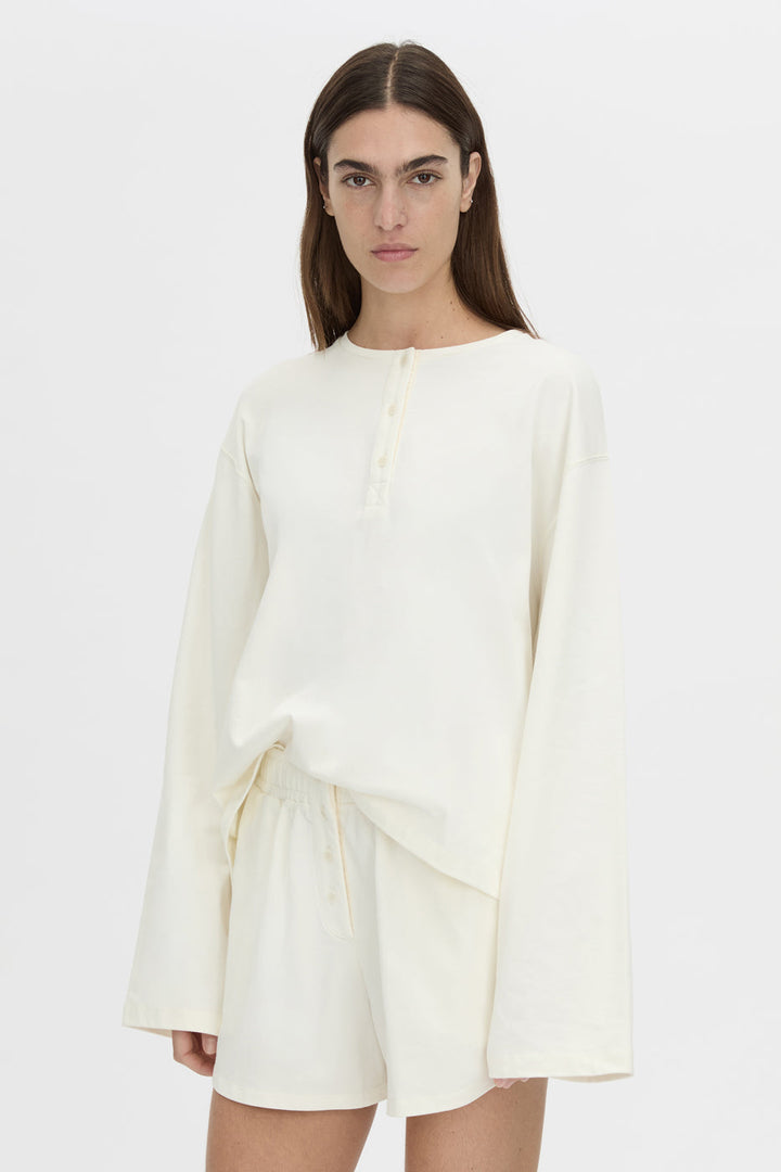 MARIS LONG SLEEVE TEE - SOFT WHITE