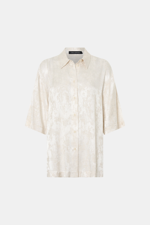 NAIDEE SATIN SHORT SLEEVE SHIRT