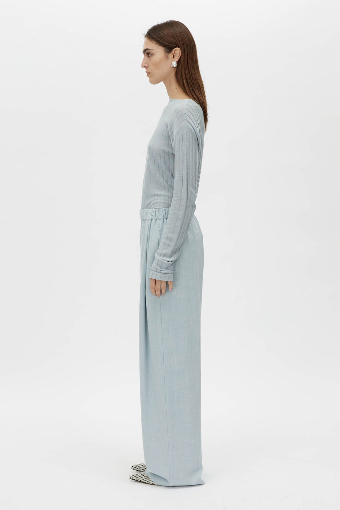 Danielle Knit Top - Misty Blue