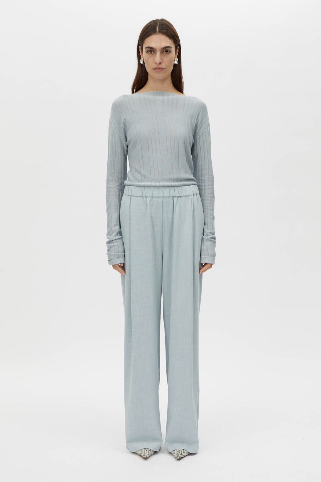 Danielle Knit Top - Misty Blue