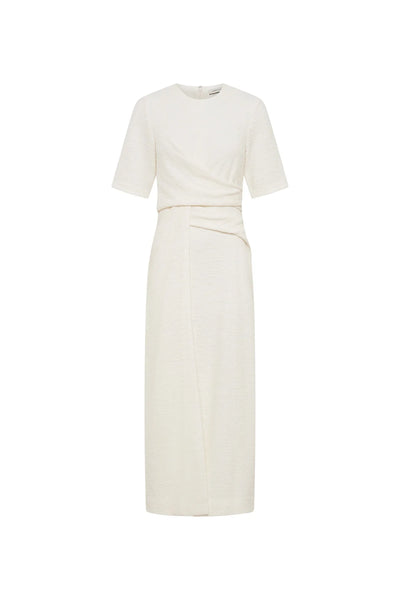 Realm Twisted Midi Dress - Cream