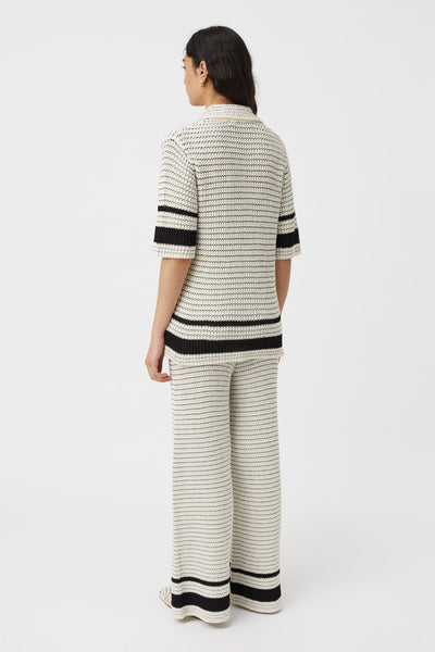 Reef Knit Pant - Cream/ Black