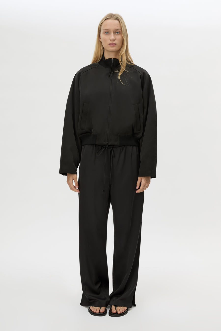 TAMAR SATIN BOMBER JACKET
