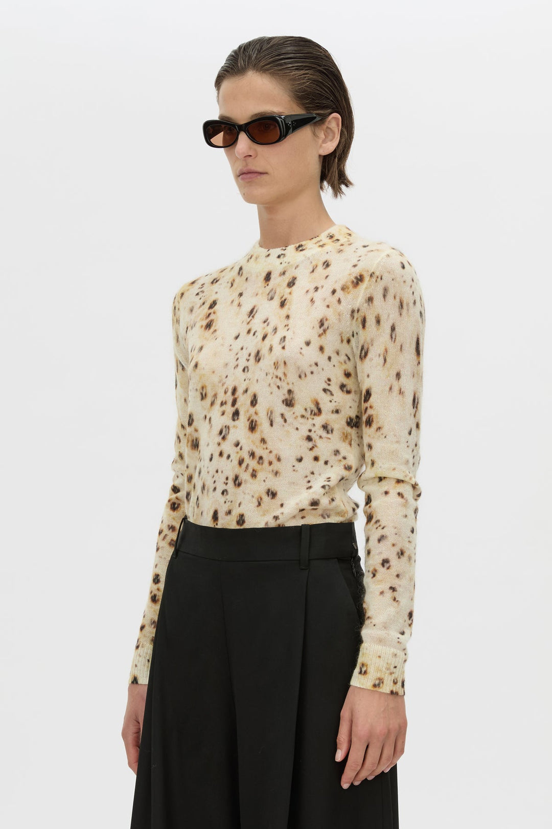 Teneva Printed Knit Sweater