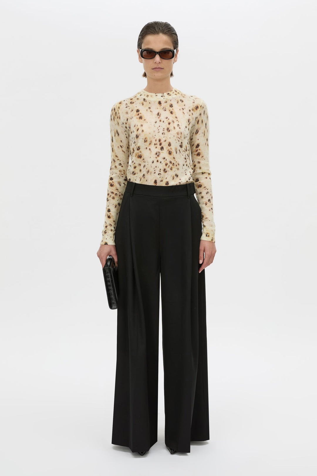 Teneva Printed Knit Sweater