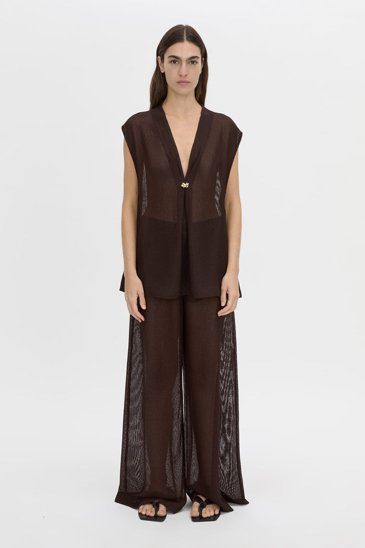 TESSARA PANT - CHOCOLATE