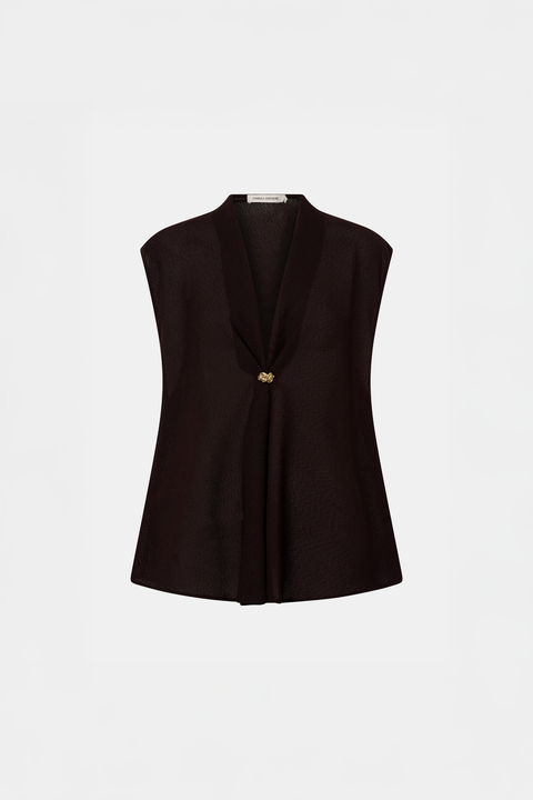 TESSARA TOP - CHOCOLATE