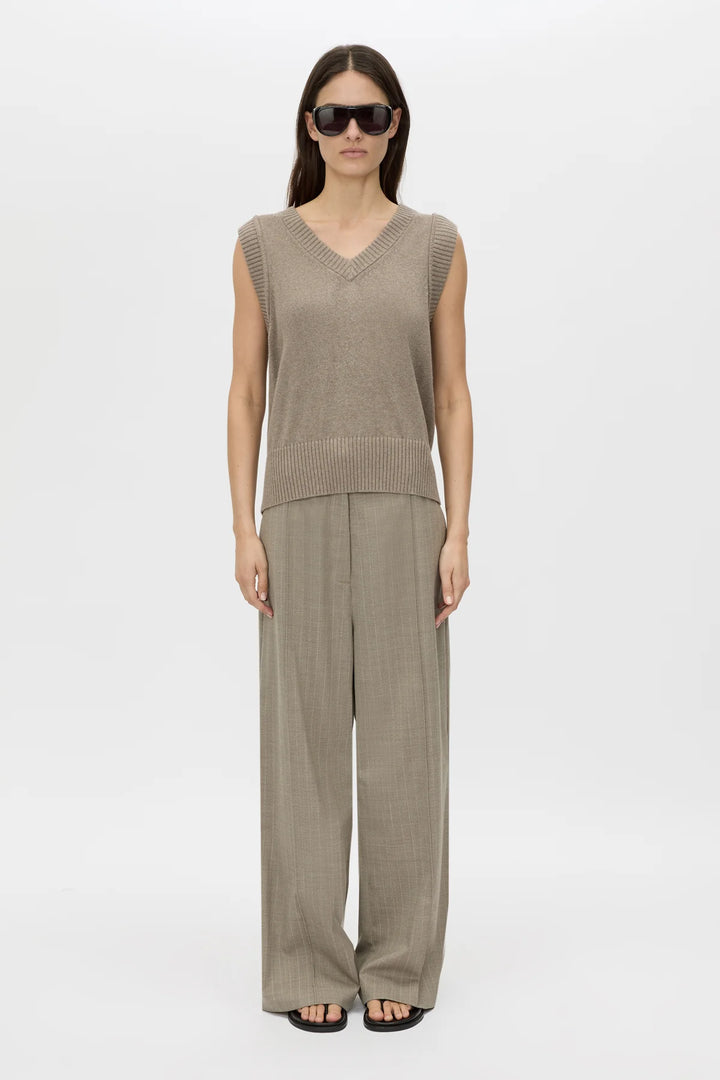 Tori Knit Vest Top - Oat