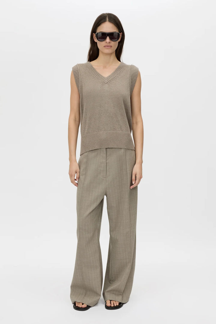 Tori Knit Vest Top - Oat