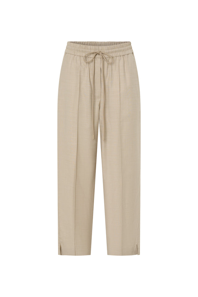 Vector Crop Pant- Oat melange