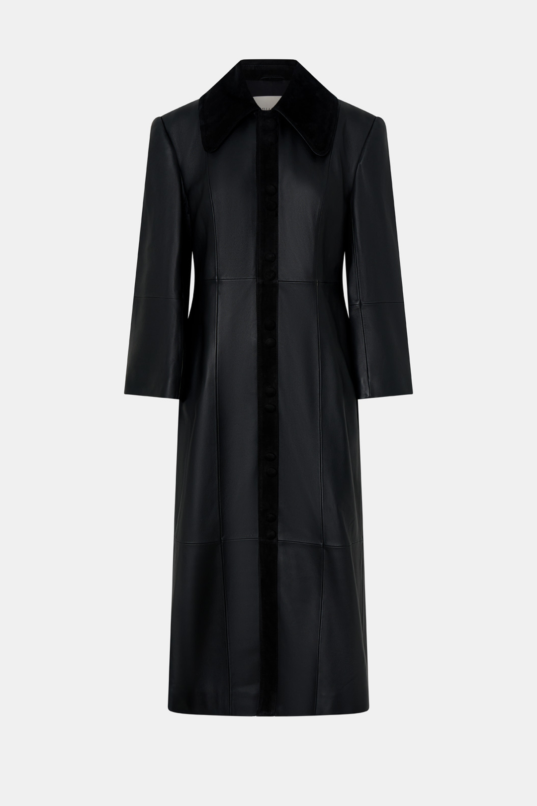 YAZ LEATHER COAT - BLACK