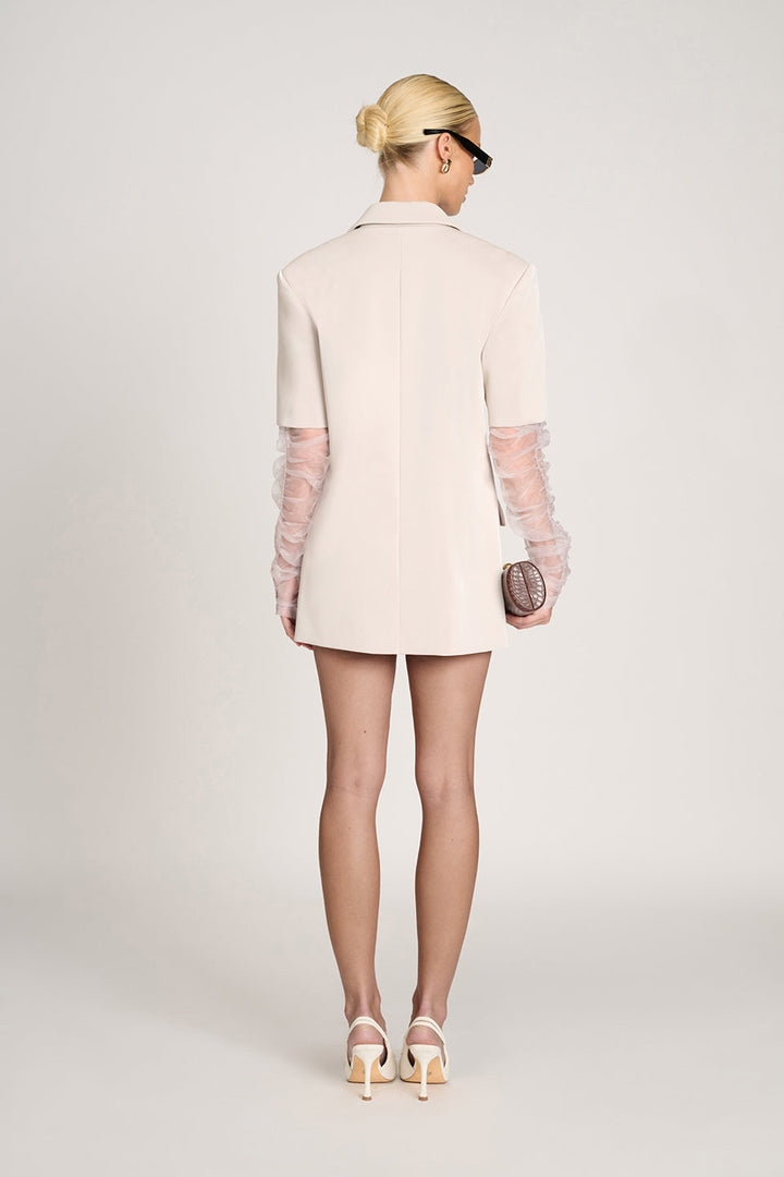 Carter Blazer Dress - Stone
