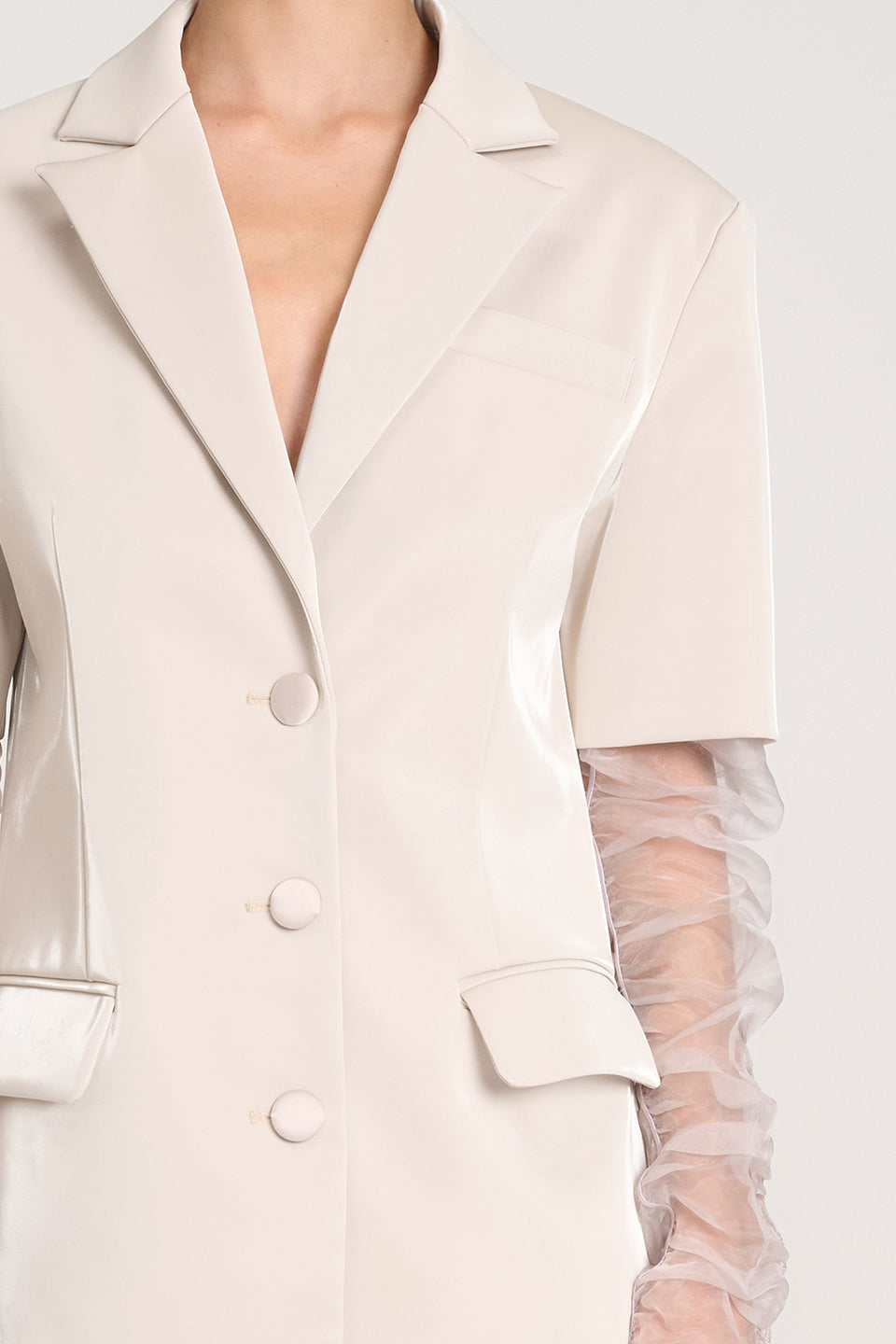 Carter Blazer Dress - Stone