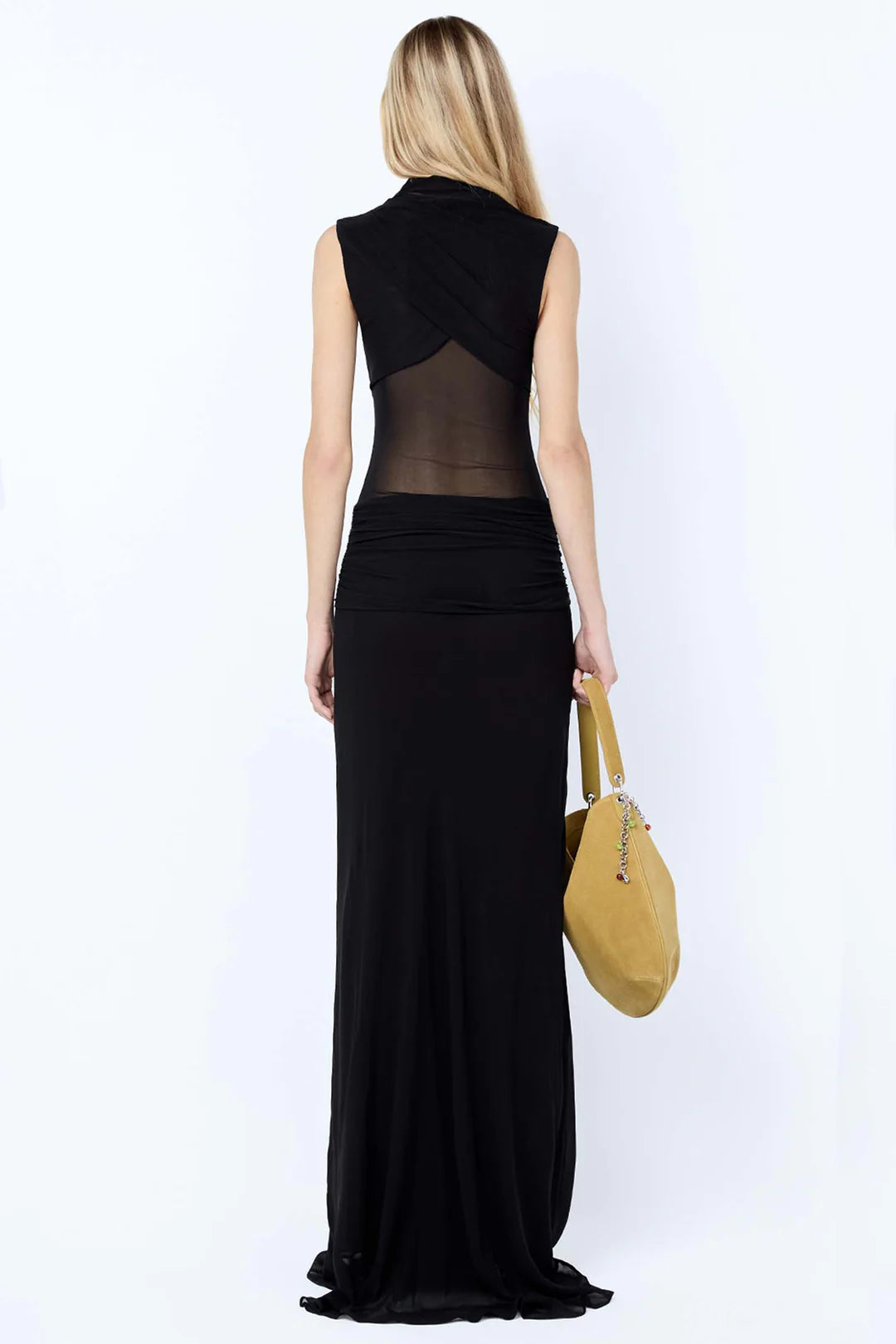 CASSIS KNOT MAXI DRESS - BLACK