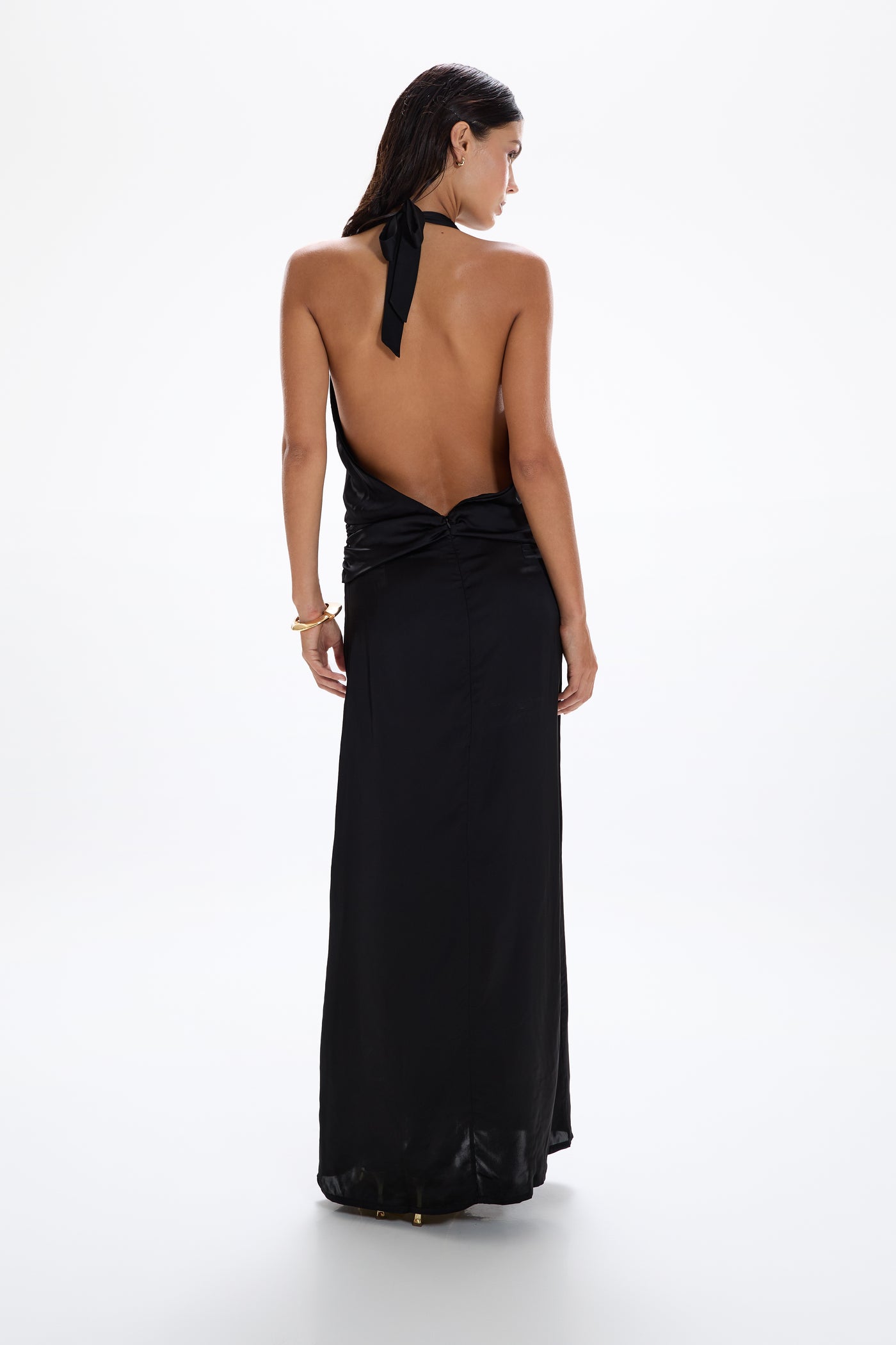 Neptune Halter Dress - Black