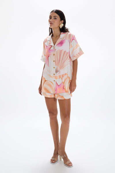 Troppo Bowling Shirt - Tahiti Pink