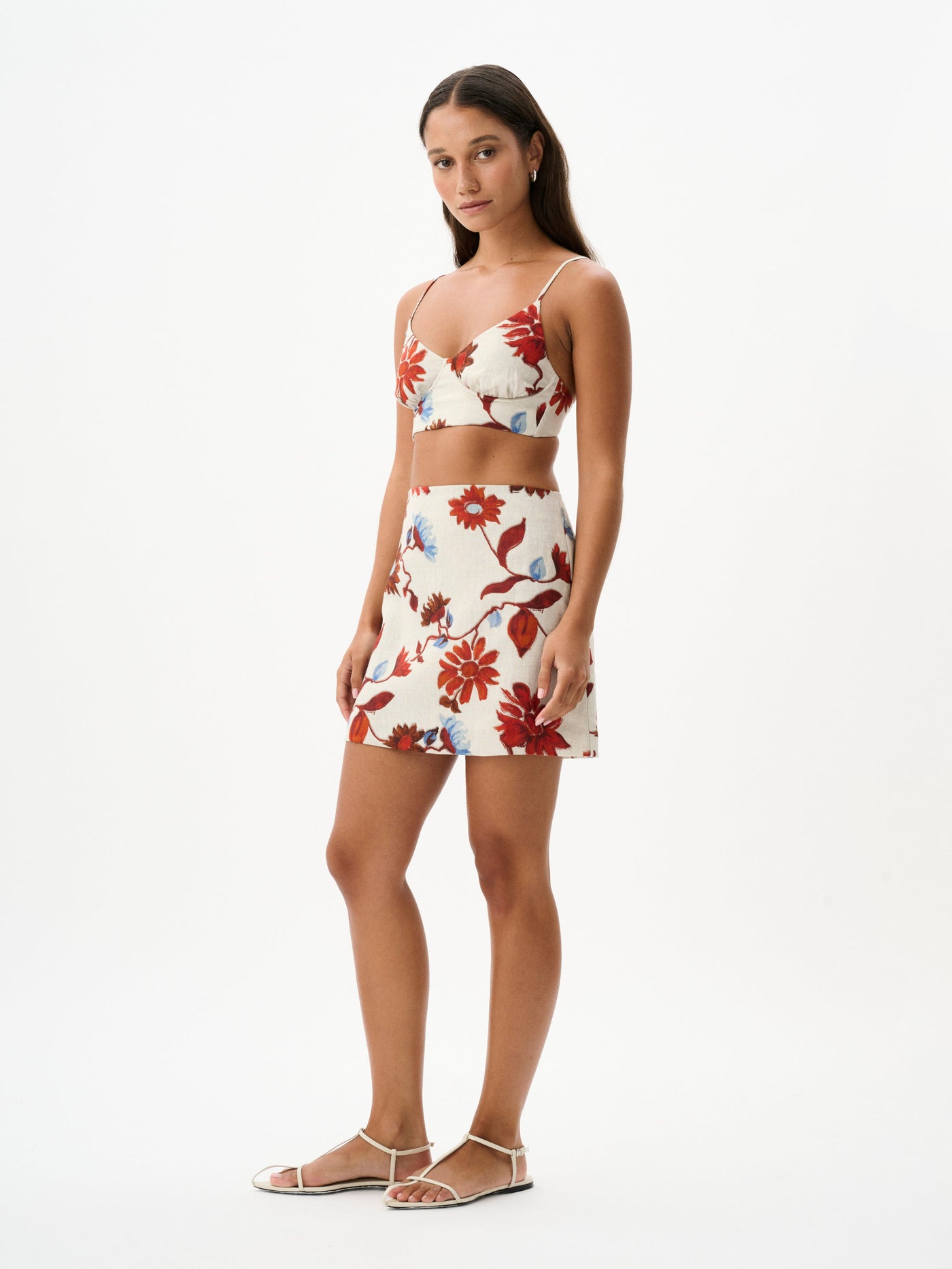 MARCY MINI SKIRT - CACTUS BLOOM SAND