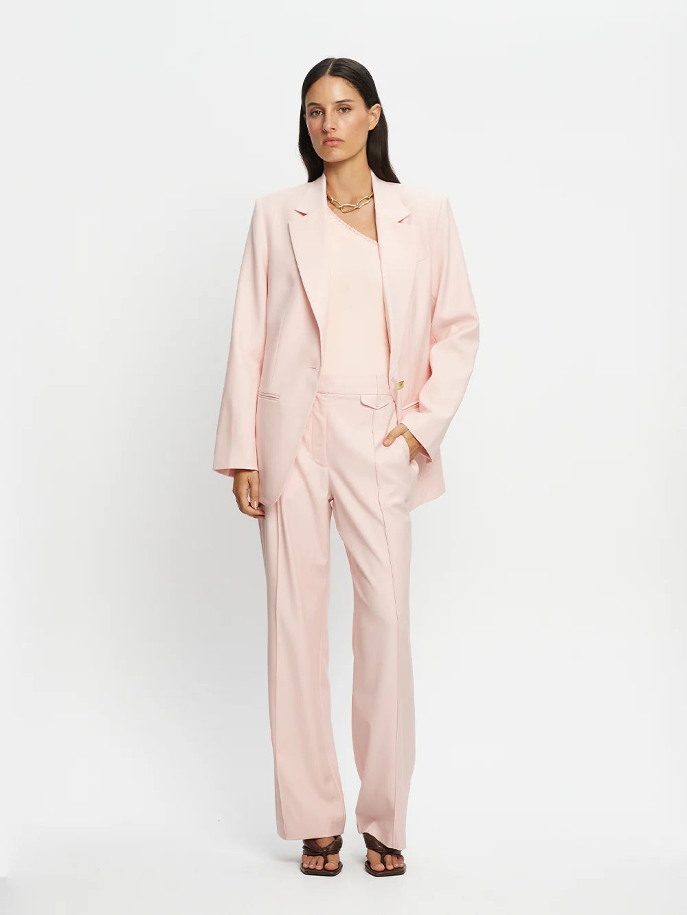 Tallulah One Shoulder Tank- Pink