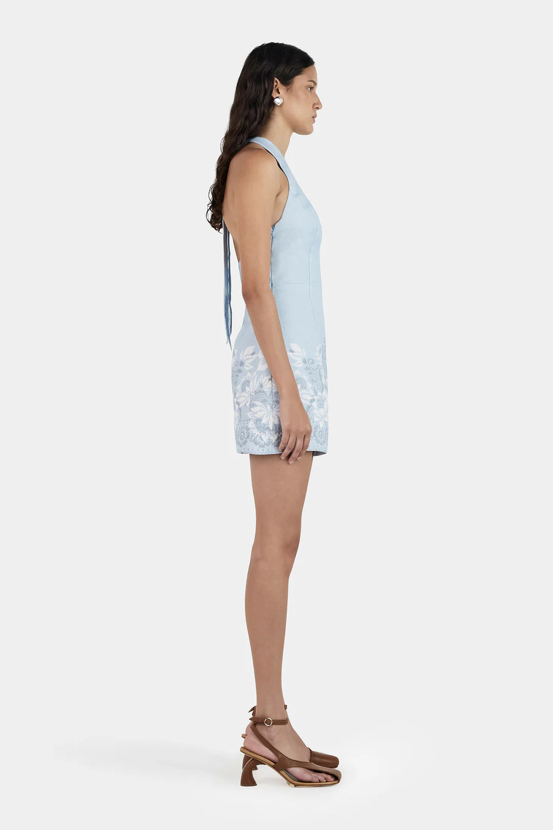 Ellison Linen Mini Dress - Bells Beach