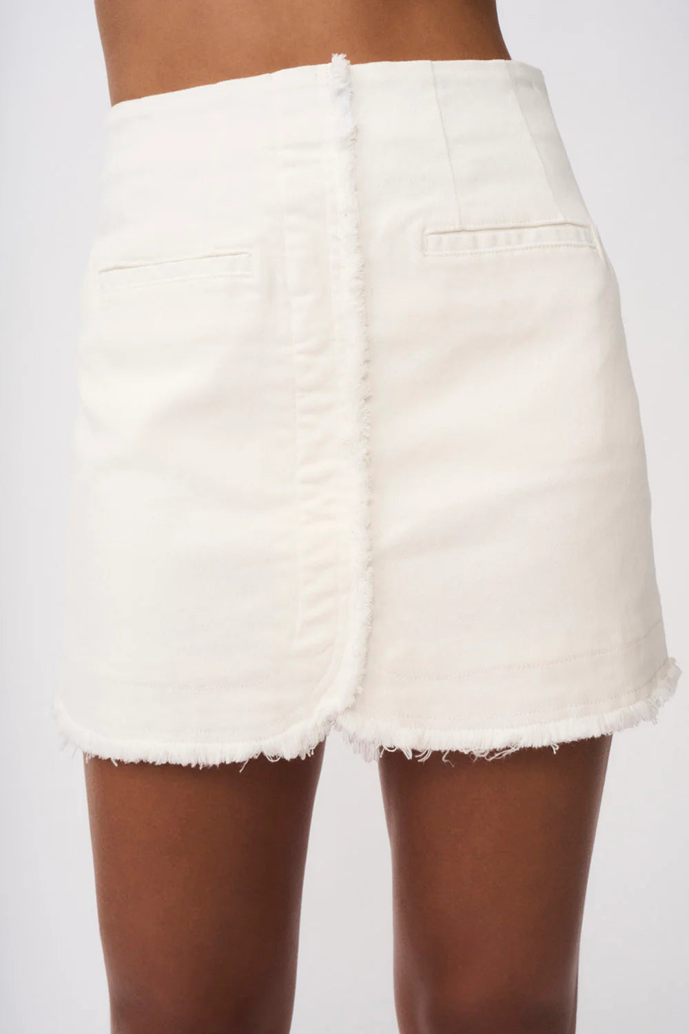 Ember Denim Mini Skirt - Ivory Denim