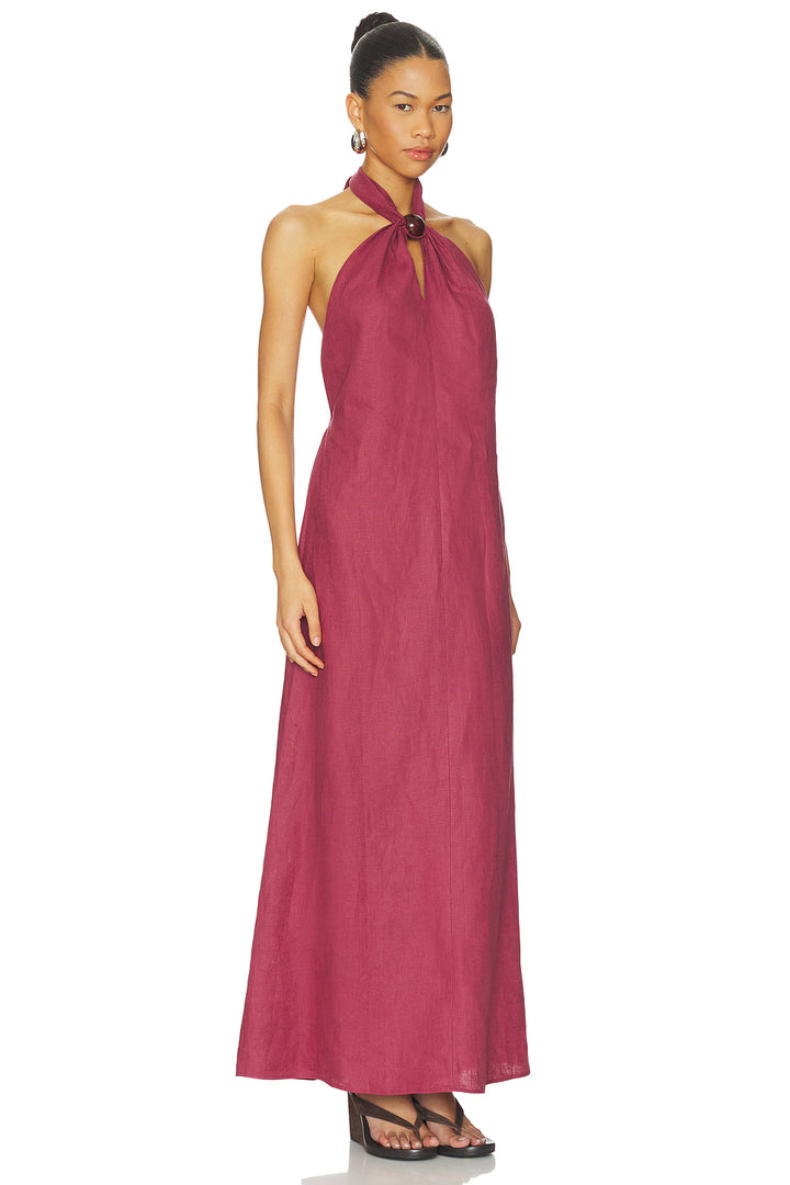 Lourdes Maxi Dress - Rhubarb