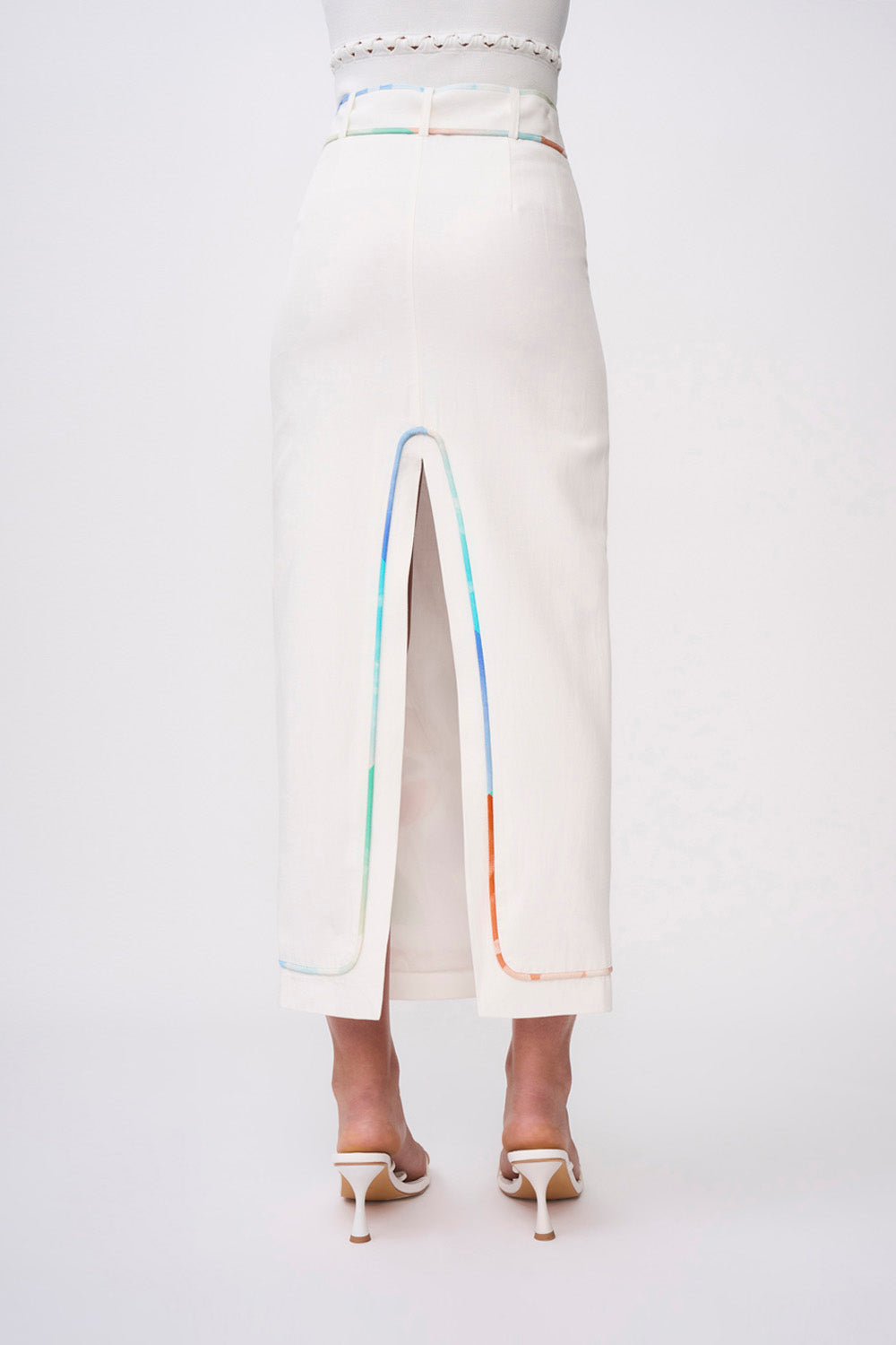 FIORI APPLIQUE ANGLE SKIRT