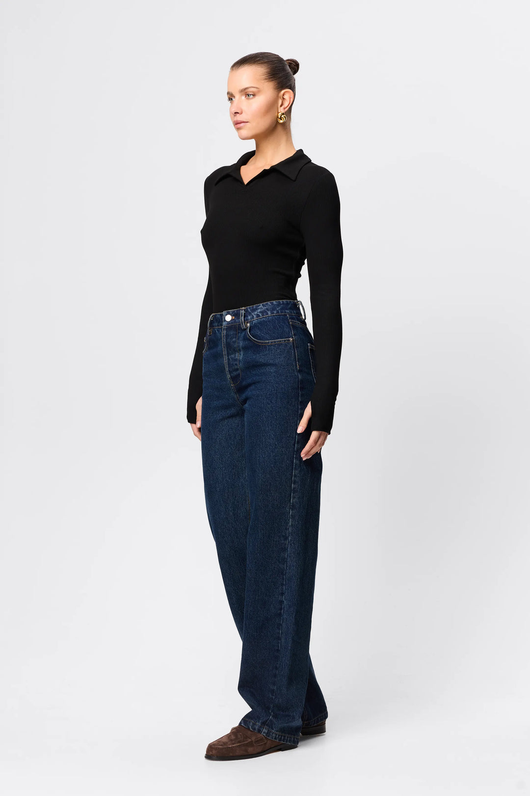 Florence Polo Top - Black