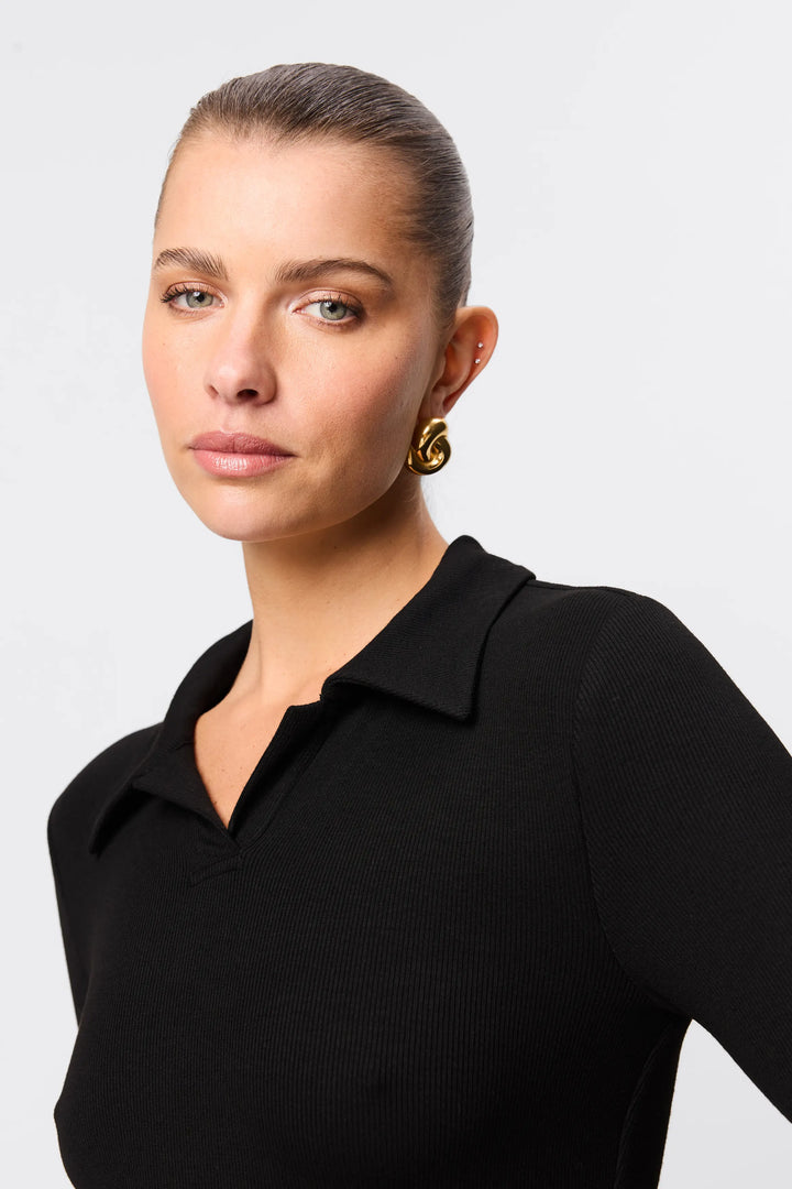 Florence Polo Top - Black