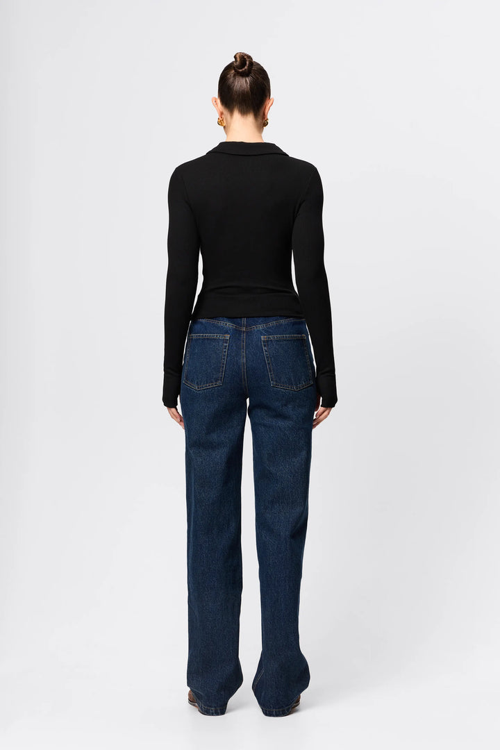 Florence Polo Top - Black