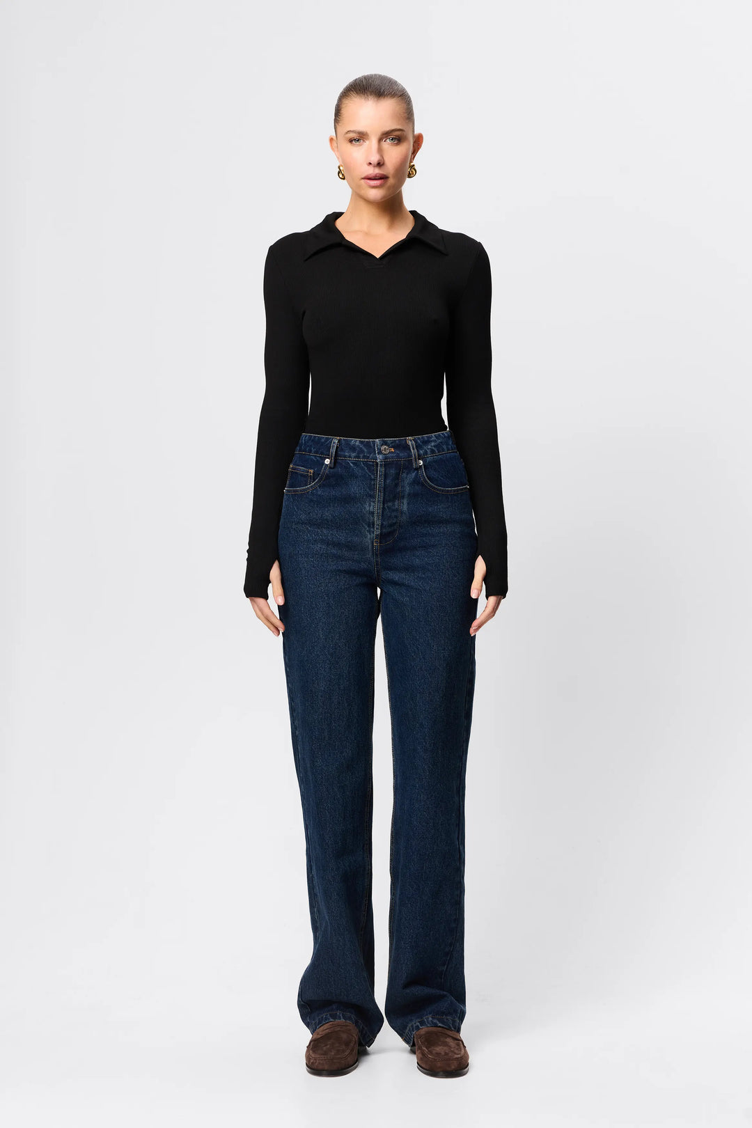 Florence Polo Top - Black