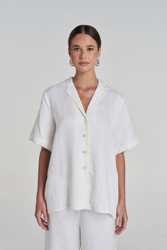 SS ANGLAISE SHIRT - WHITE
