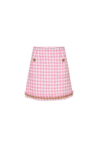 Gabrielle Mini Skirt - Pink Check