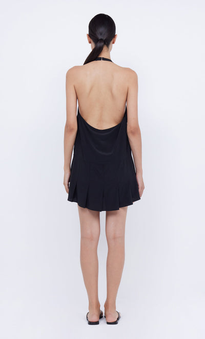 Piper Halter Mini Dress - Black