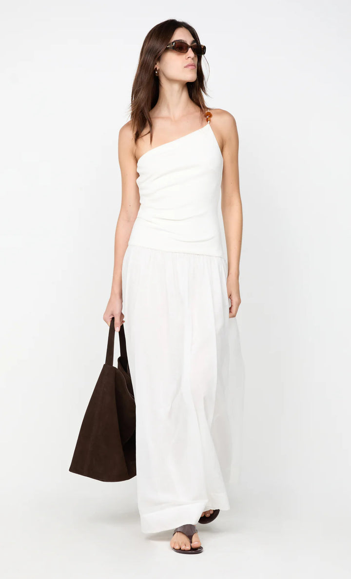 sabrine asym maxi dress - ivory