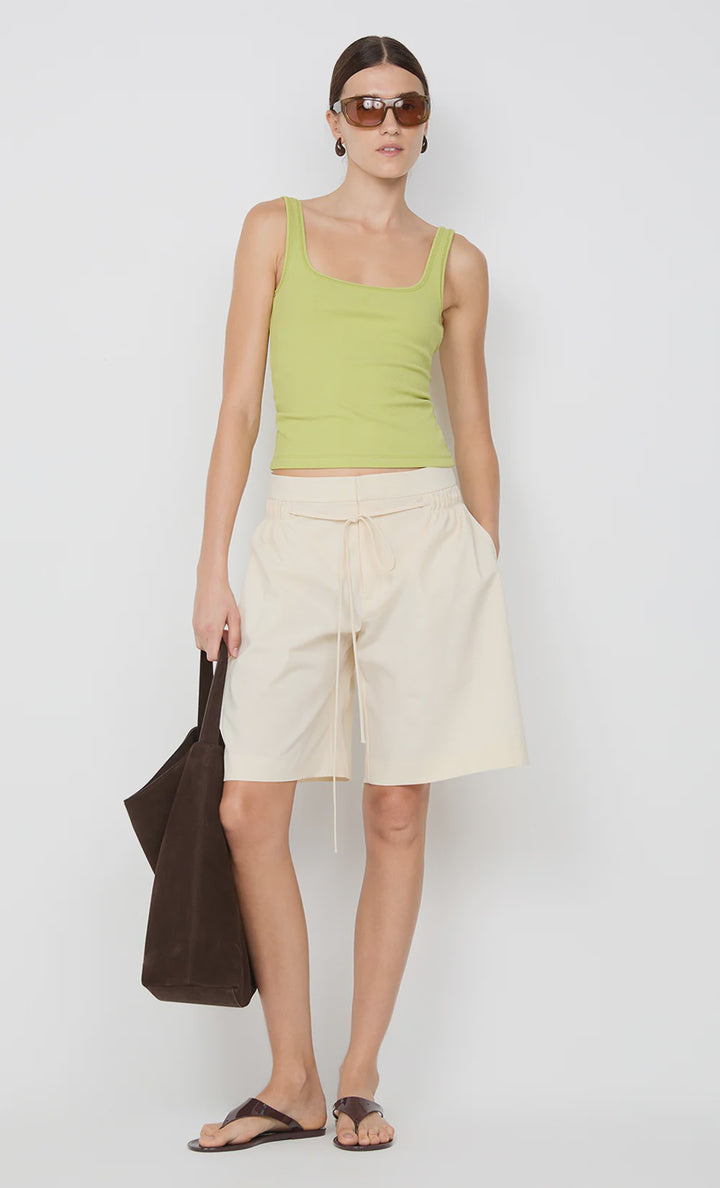 Lana Square Neck Tank - Lime