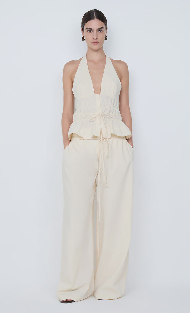 Astrid Wide Leg Pant - Ecru