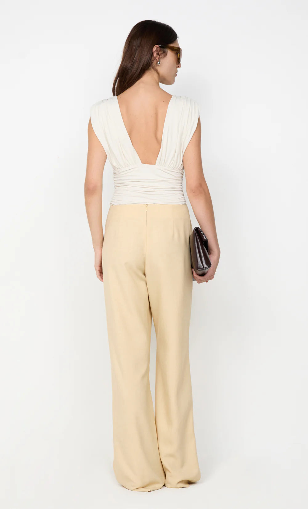 Clementine Gathered Top - Vanilla