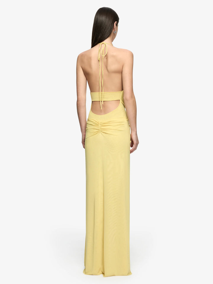 Xanthi V Neck Maxi Dress - Citron
