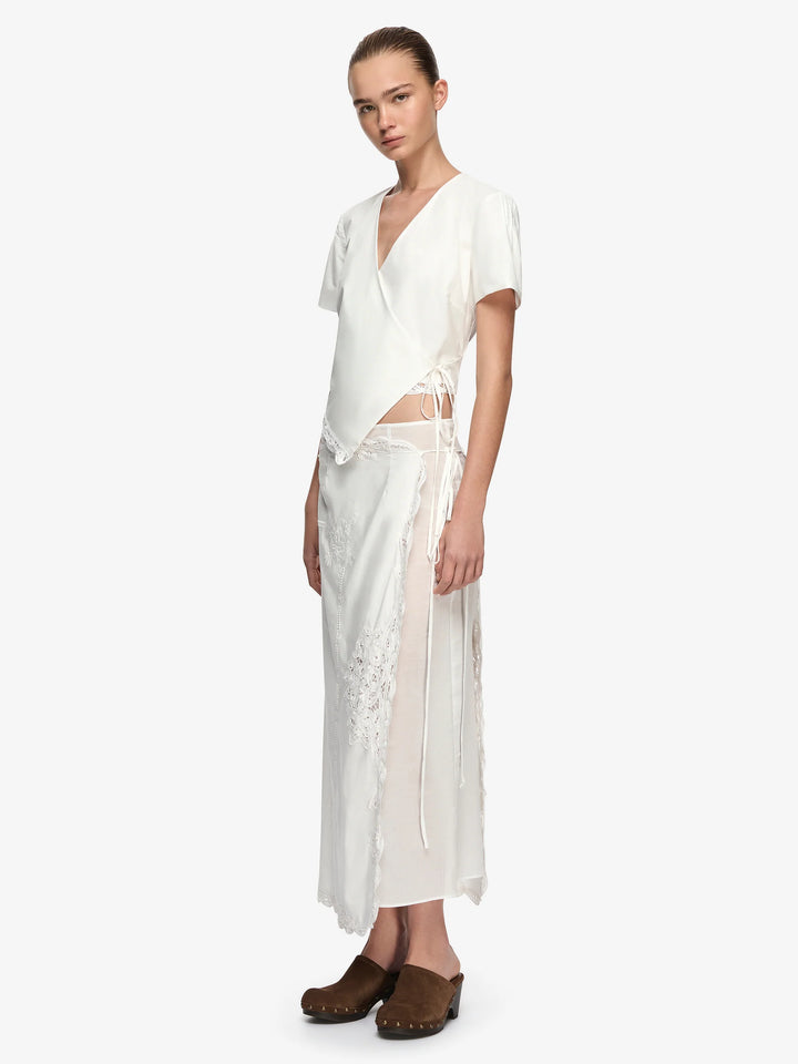 Skye Wrap Top - Ivory