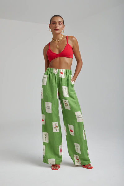 Linen Pants - House of Summi Tarragon