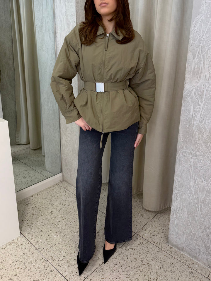 MANON PADDED BELTED JACKET - CLAY