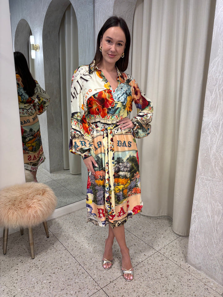High Low Midi Shirt Dress - Aromatic amor