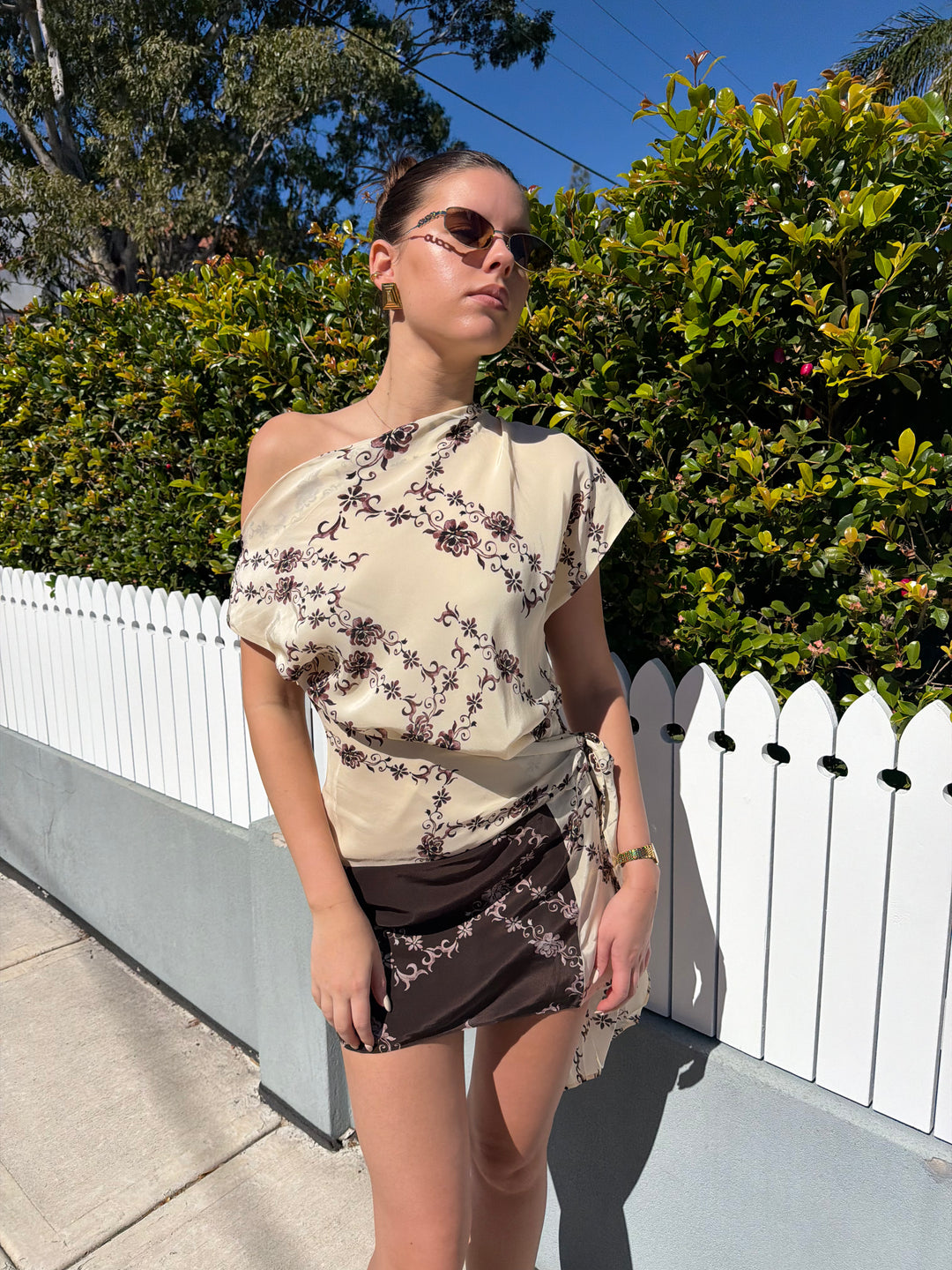 Myah Mini Dress - Geo Vine Floral